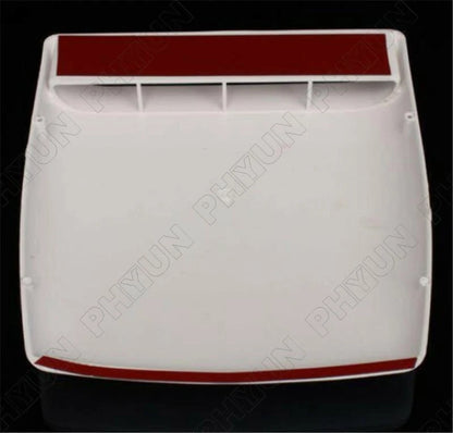Universal Car Bonnet Air Vent Intake Scoop Decorative Cover (White)