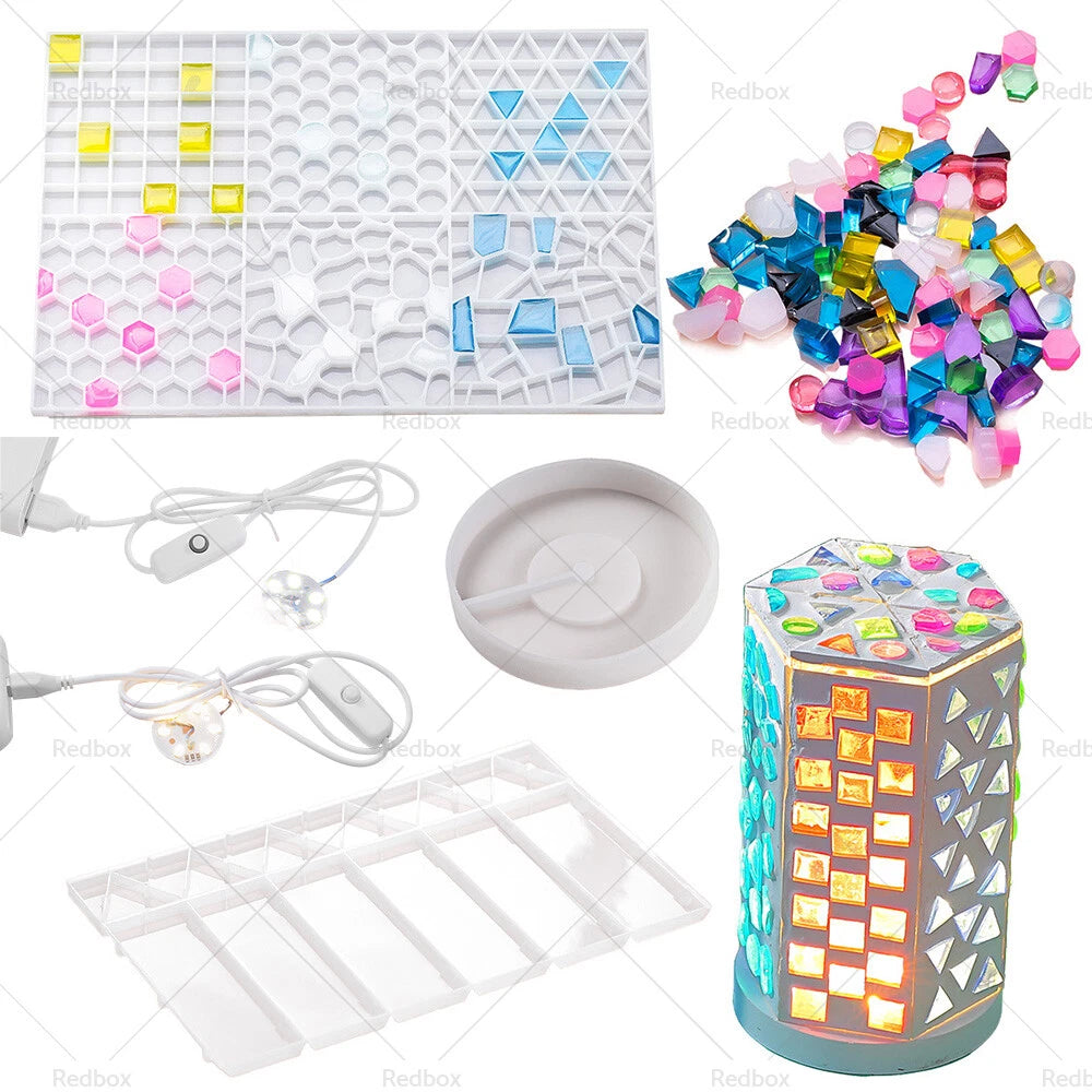 Silicone Resin Mold Set for DIY Craft Table Lamp & Pen Holder