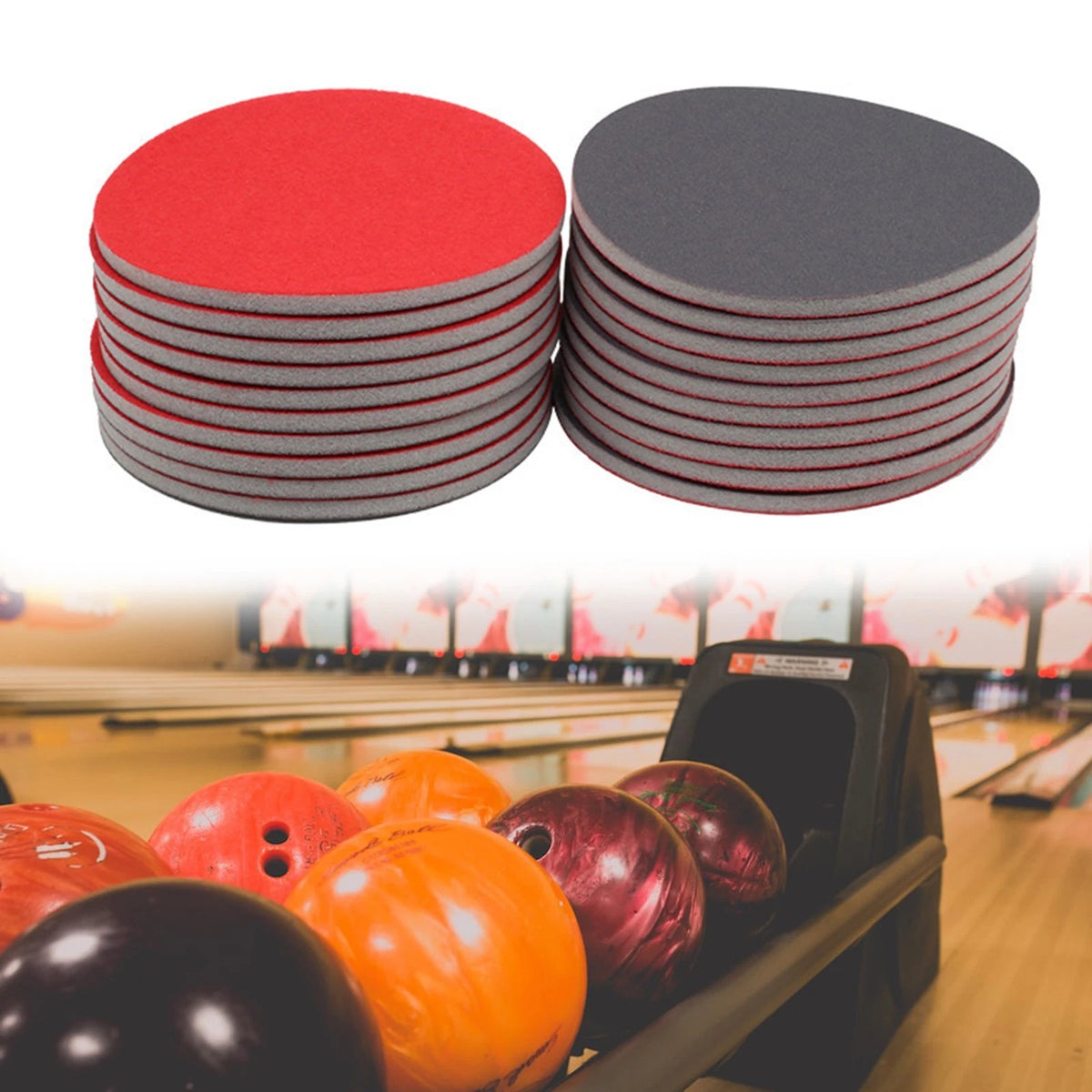 12 pcs 5 Inch Sanding Pads for Bowling Ball Maintenance (Grits 400-3000)