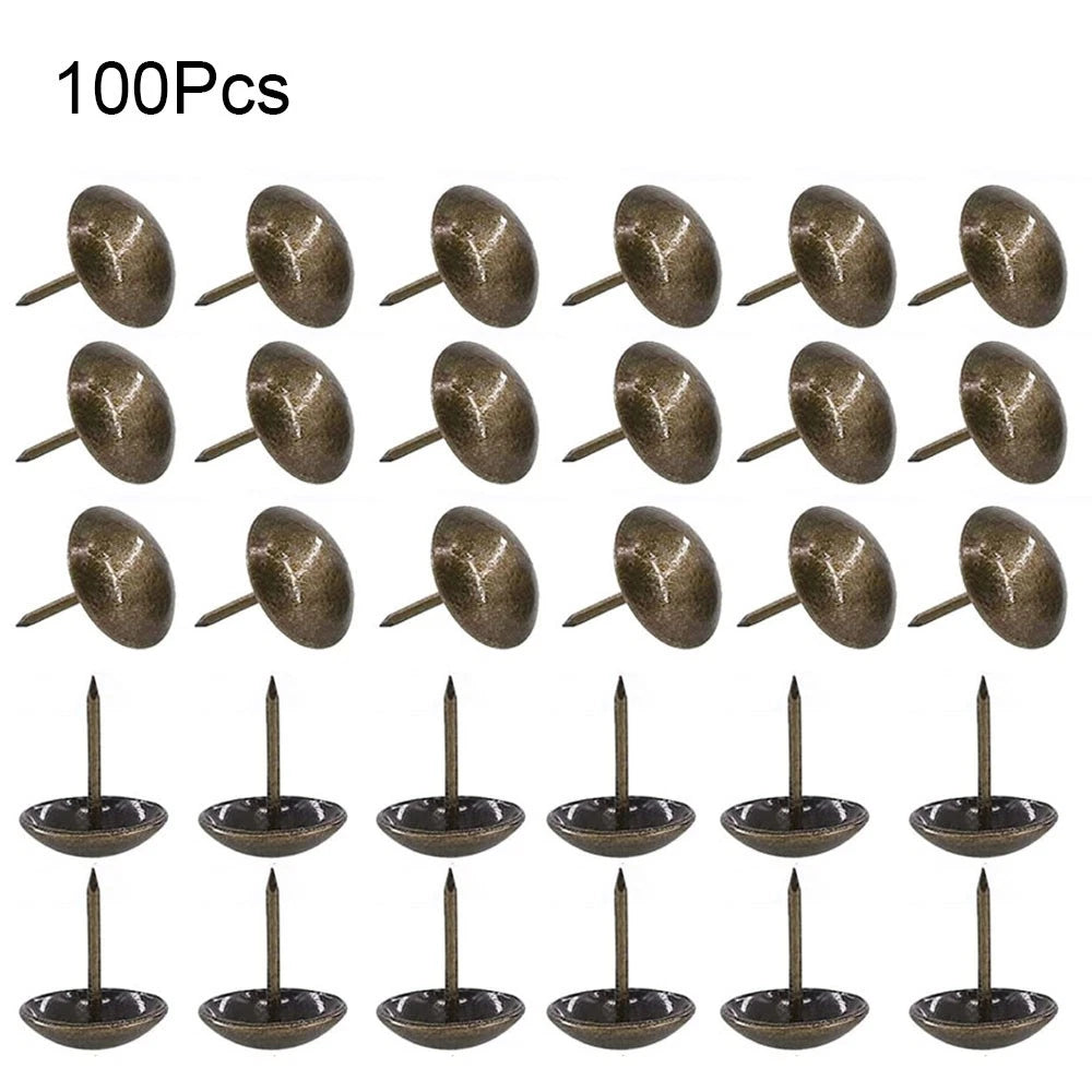 100pcs Upholstery Nail Studs Tacks for Furniture (11mm x 17mm)