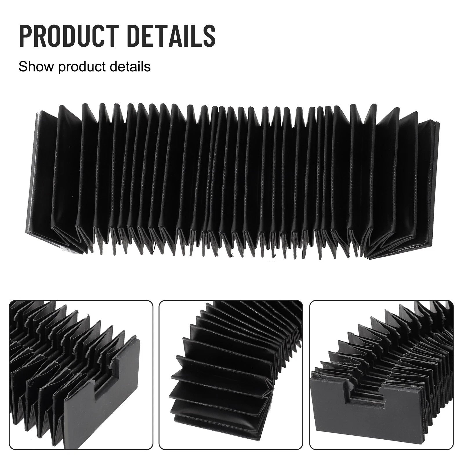 Dust Cover Bellows for CNC Guide Rail (Linear Black)