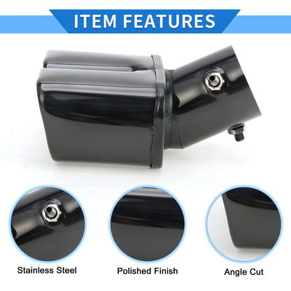 1 Pc Dual Exhaust Tip 2.4" Inlet for Toyota Raize (2020–2023) Black