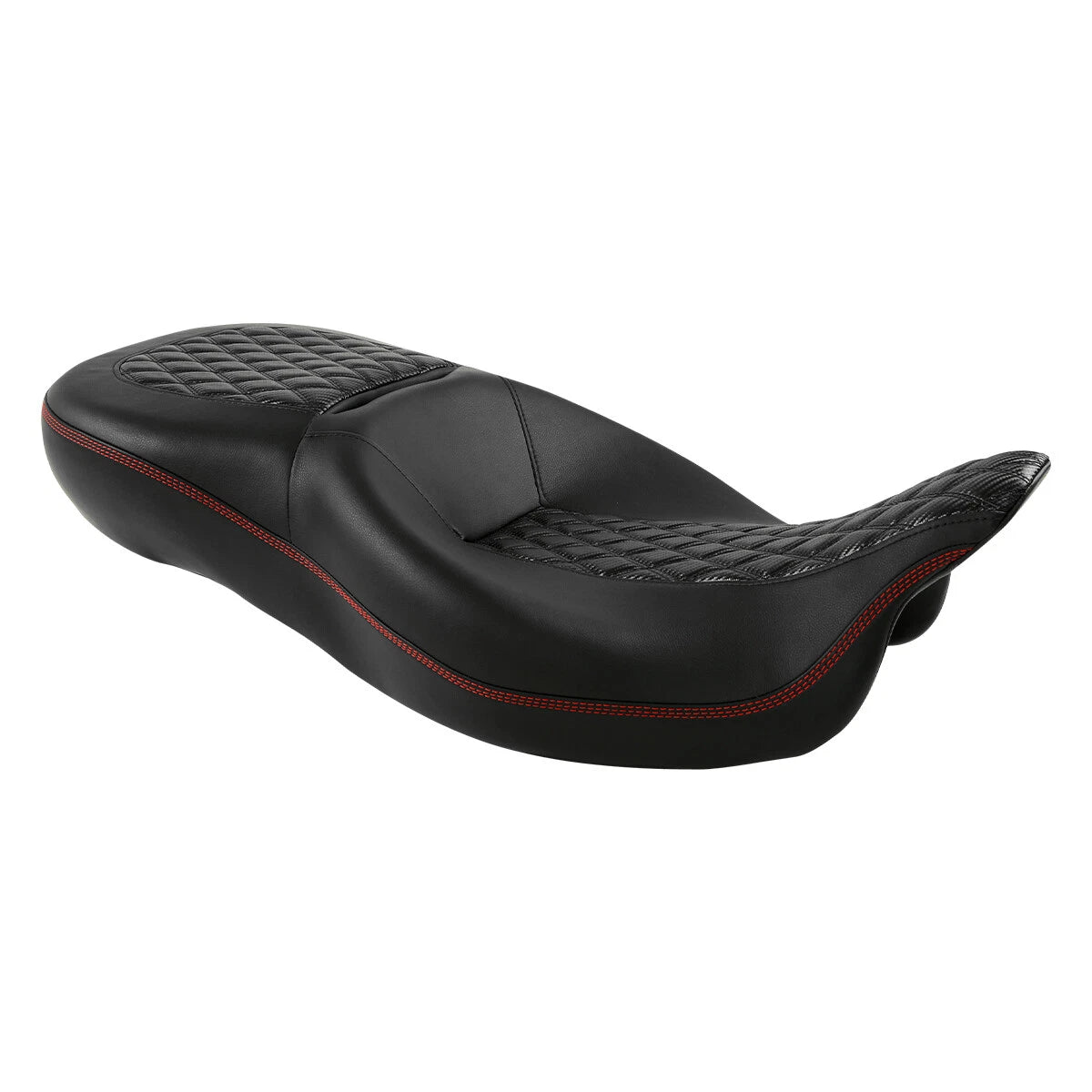 2X Black Red Driver Passenger Seat for Harley Electra Street Glide (2009–2023)