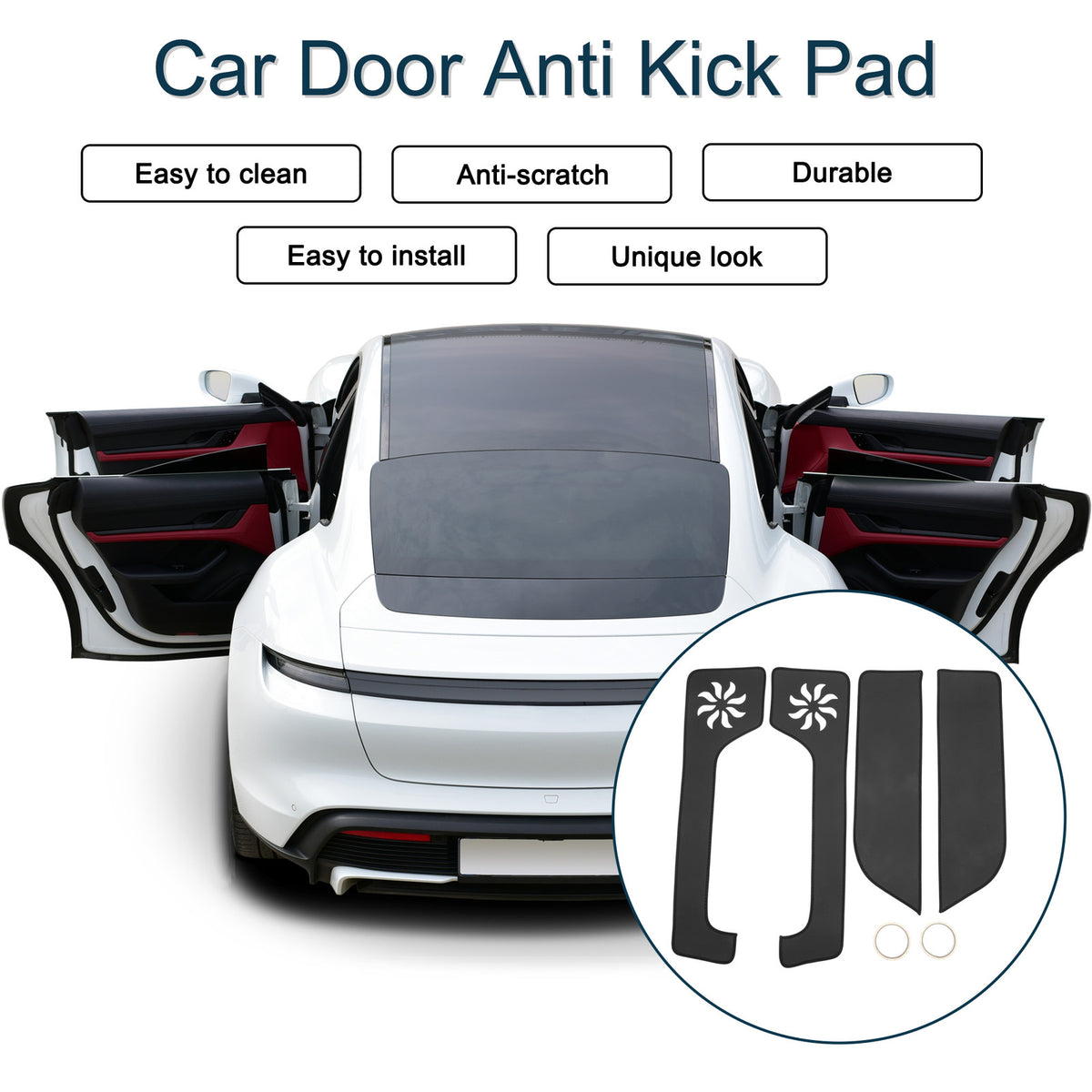 Car Door Anti Kick Pad Sticker Protector for Volkswagen Santana (2005–2012)