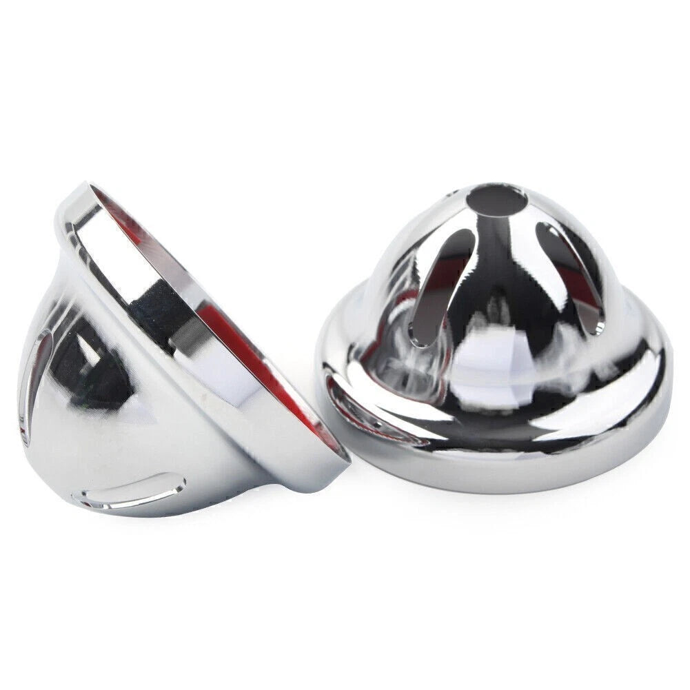 Pair Silver Turn Signal Light Covers for T100 (2002–2014) Scrambler 900 (2006–2014)
