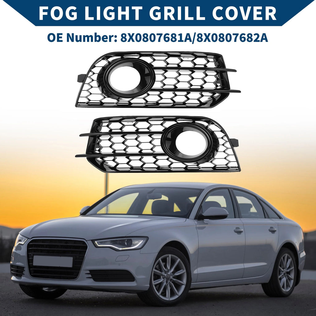 Front Fog Light Grill Pair Replacement for Audi A1 8X (2010–2014)