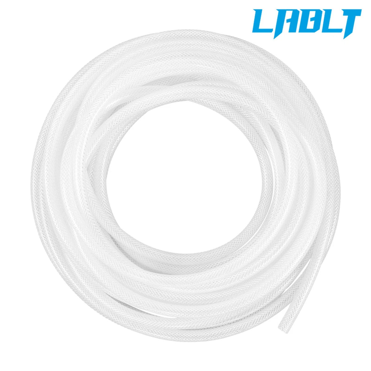 1/4" × 7/16" Braided Clear PVC Vinyl Tubing for LABLT (50 Ft, 15Bar)