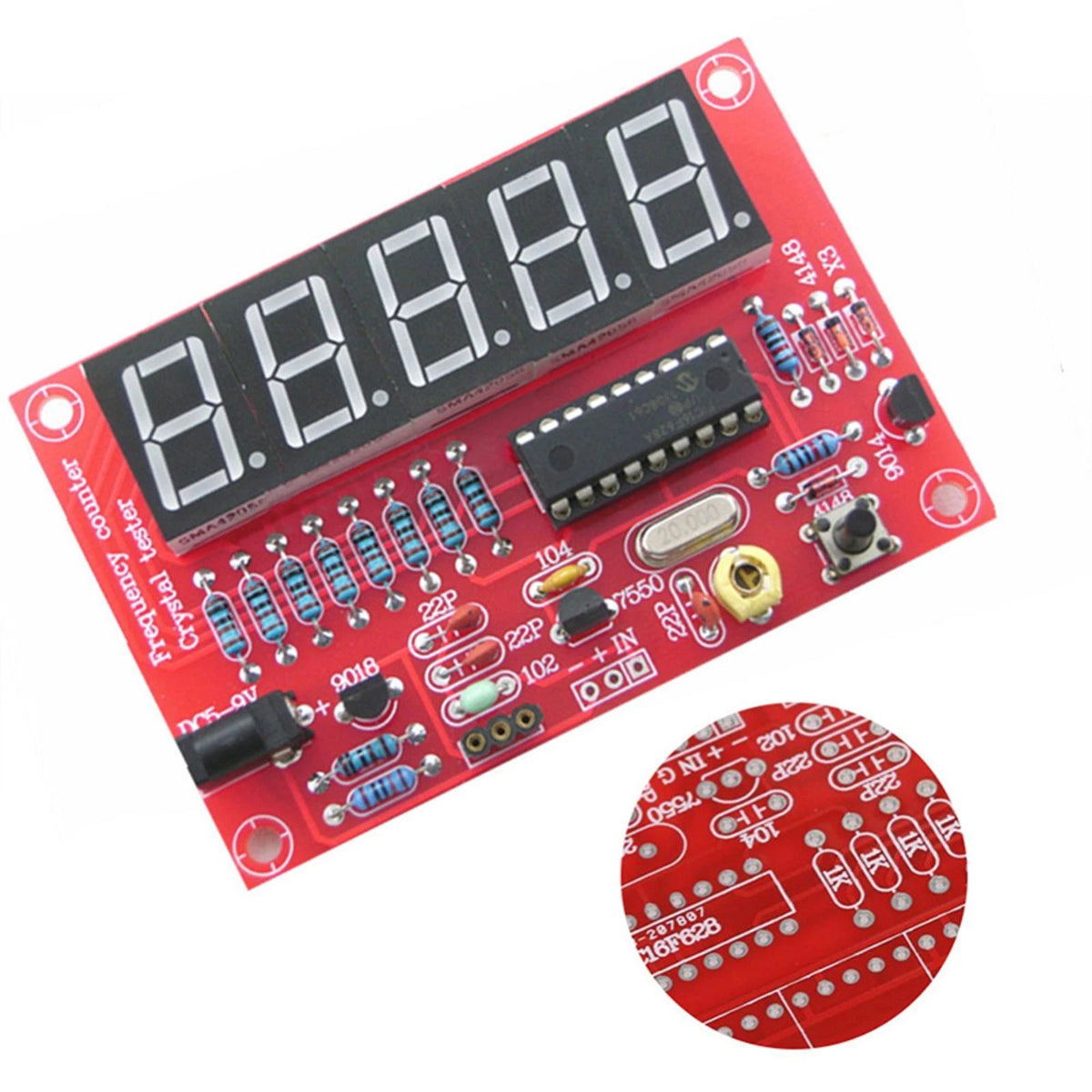 Automatic Range Conversion Crystal Frequency Counter Tester LED PCB