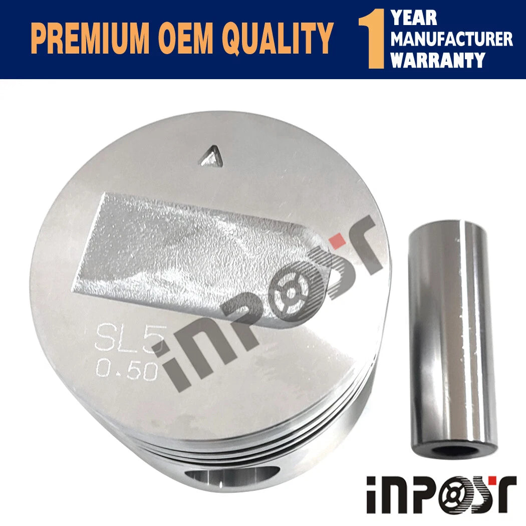 Piston with Ring for Mitsubishi S4L Excavator (78mm, Oversize 0.5)