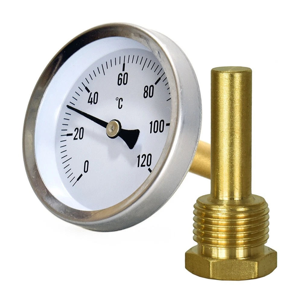 2X Heating Thermometer 63mm Bimetal for Accurate Temperature Reading