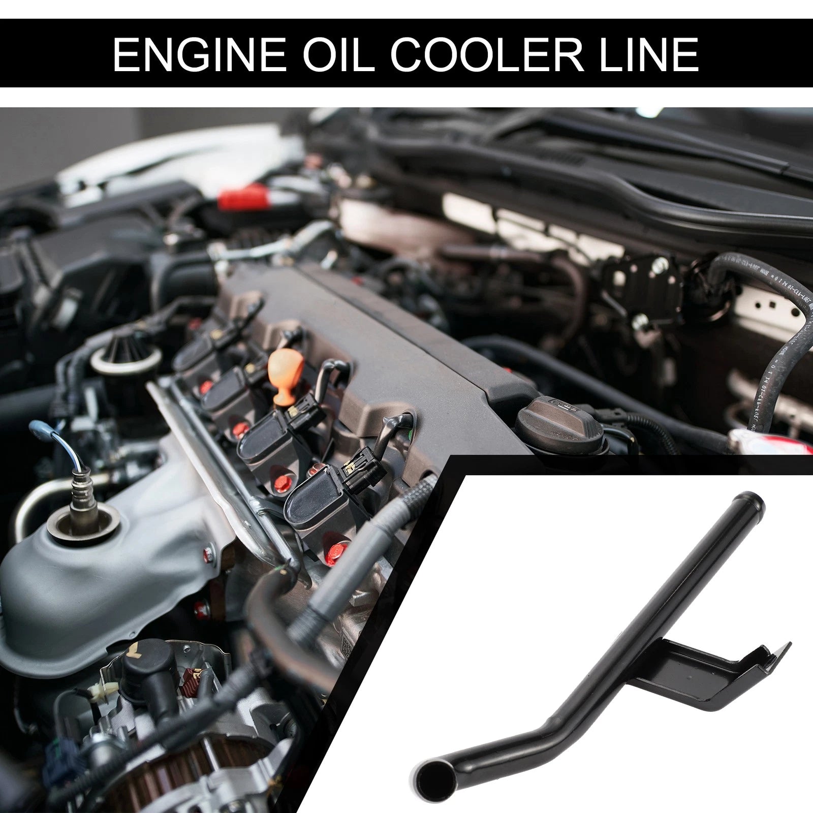 Engine Oil Cooler Line for Subaru Forester (2003–2005) Metal Black