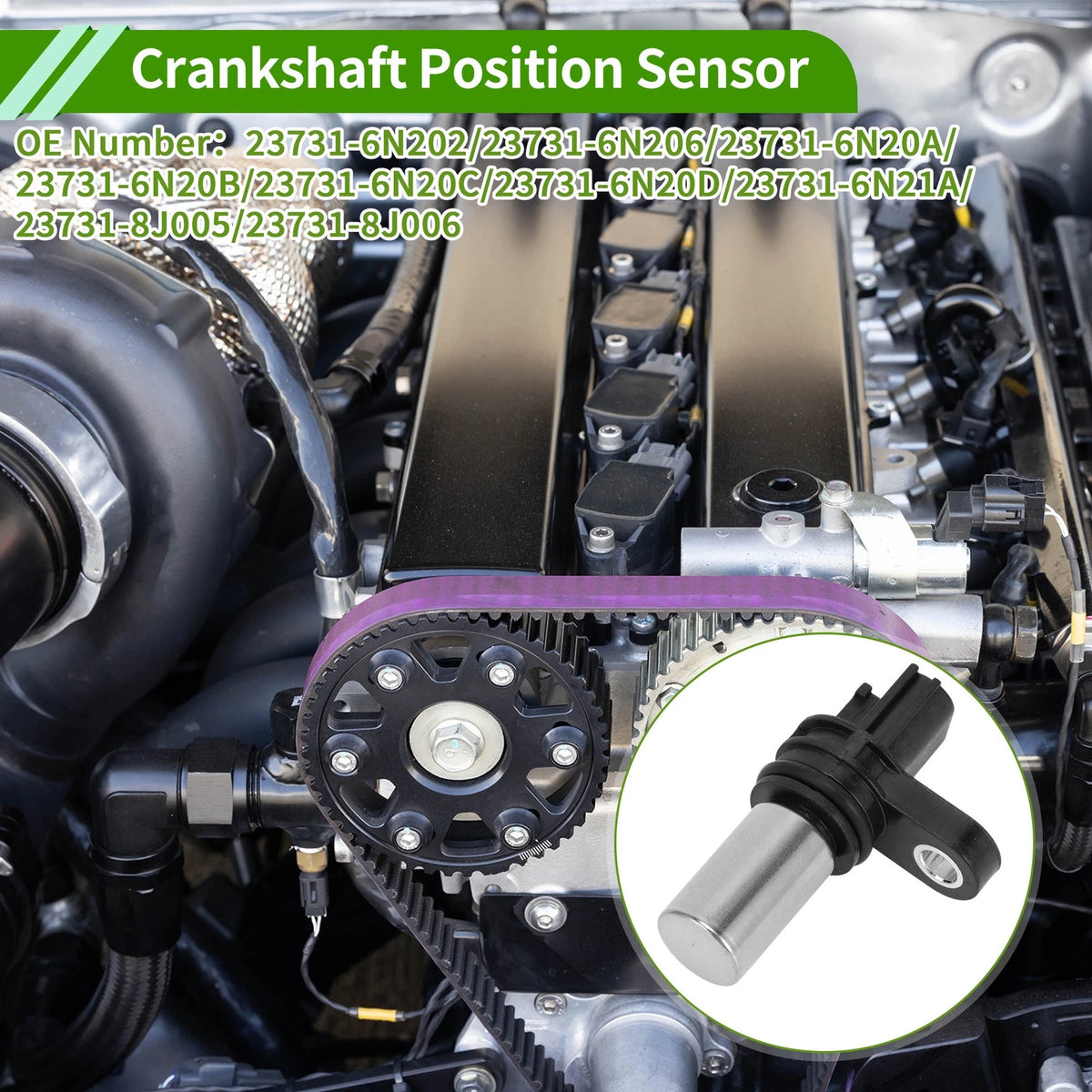 Crankshaft Position Sensor for Nissan Frontier S (2011–2019) No. 23731-6N202