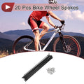Bicycle Spokes 304 Stainless Steel Black 189mm for 20 Set Wheel