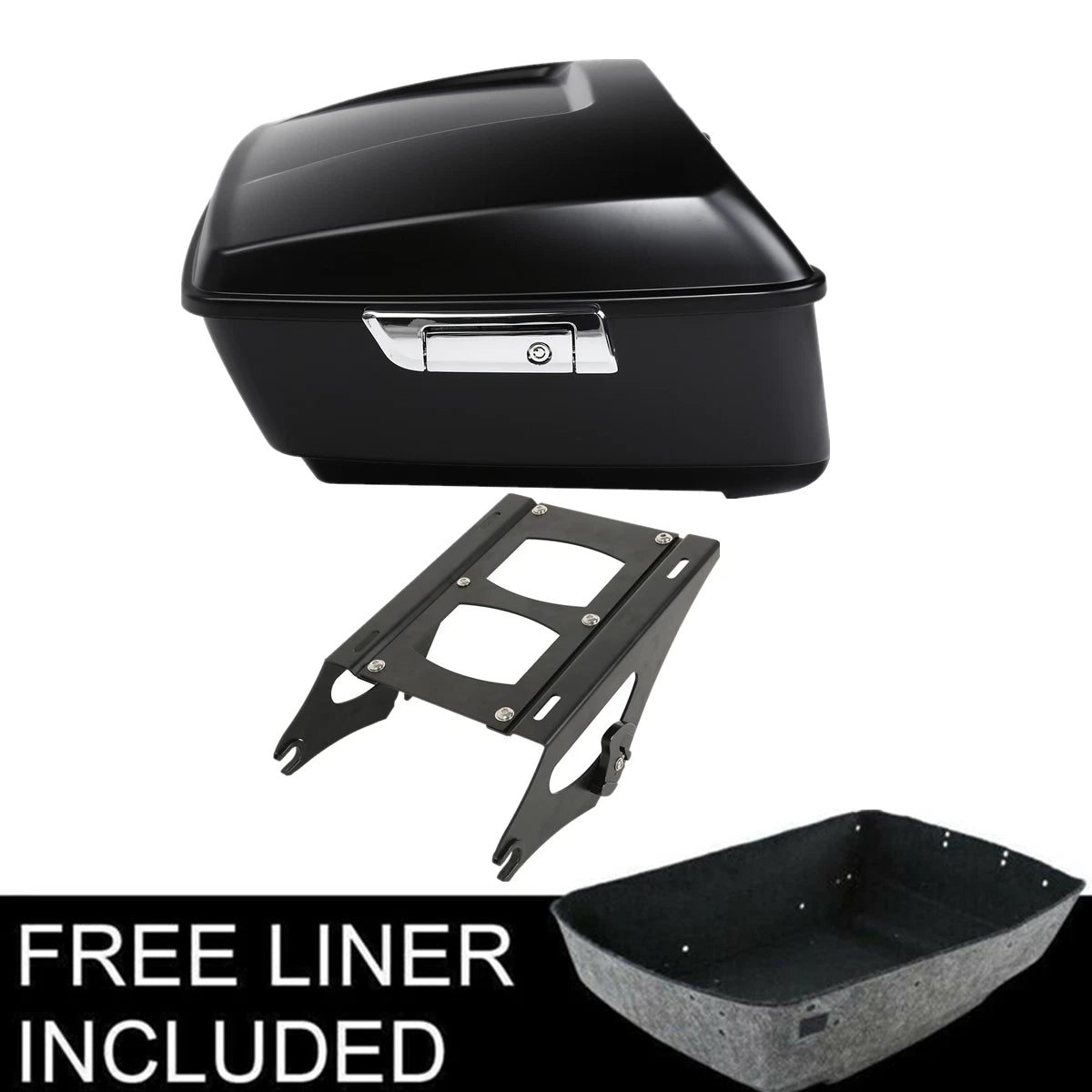 Matt Black Trunk Mount Rack for Harley Touring Road Glide (2014–2025)