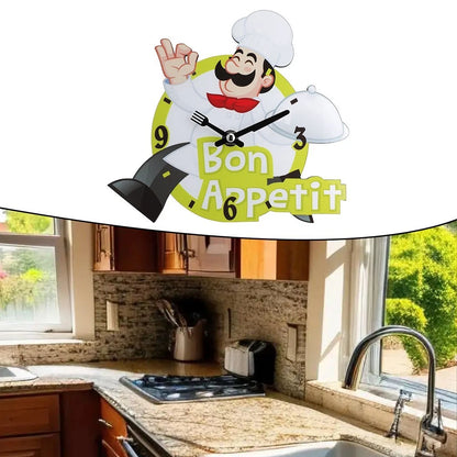Chef Design Clock for Kitchen (No Year Range Specified)