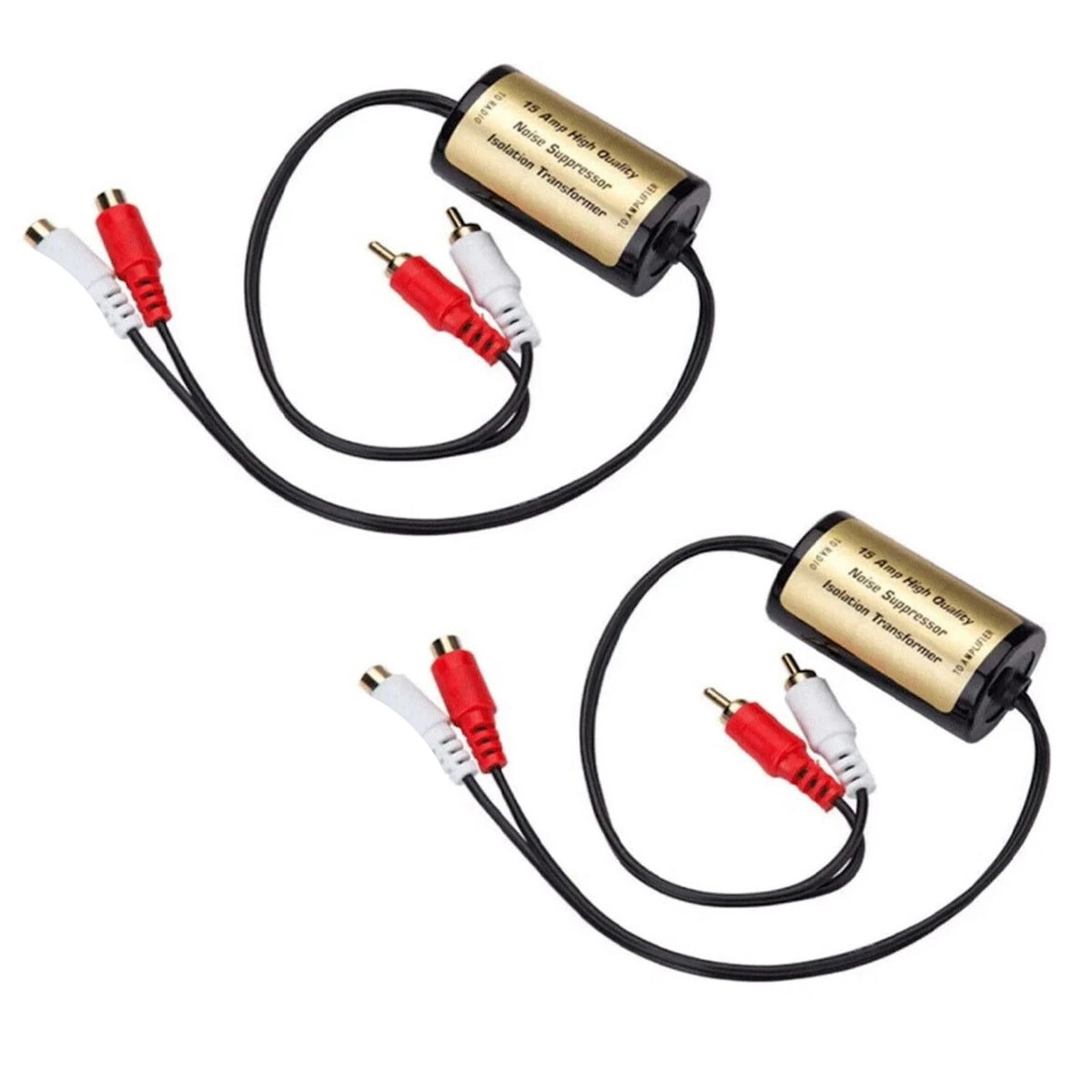 Ground Loop Noise Isolator RCA Filter for Car AMP and Home Audio System