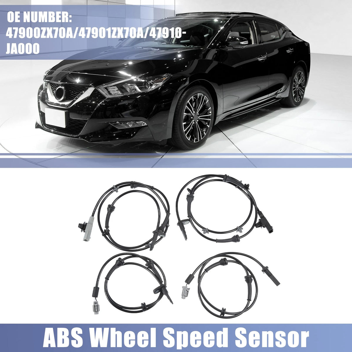 ABS Wheel Speed Sensor Set of 4 No. 47900ZX70A for Nissan