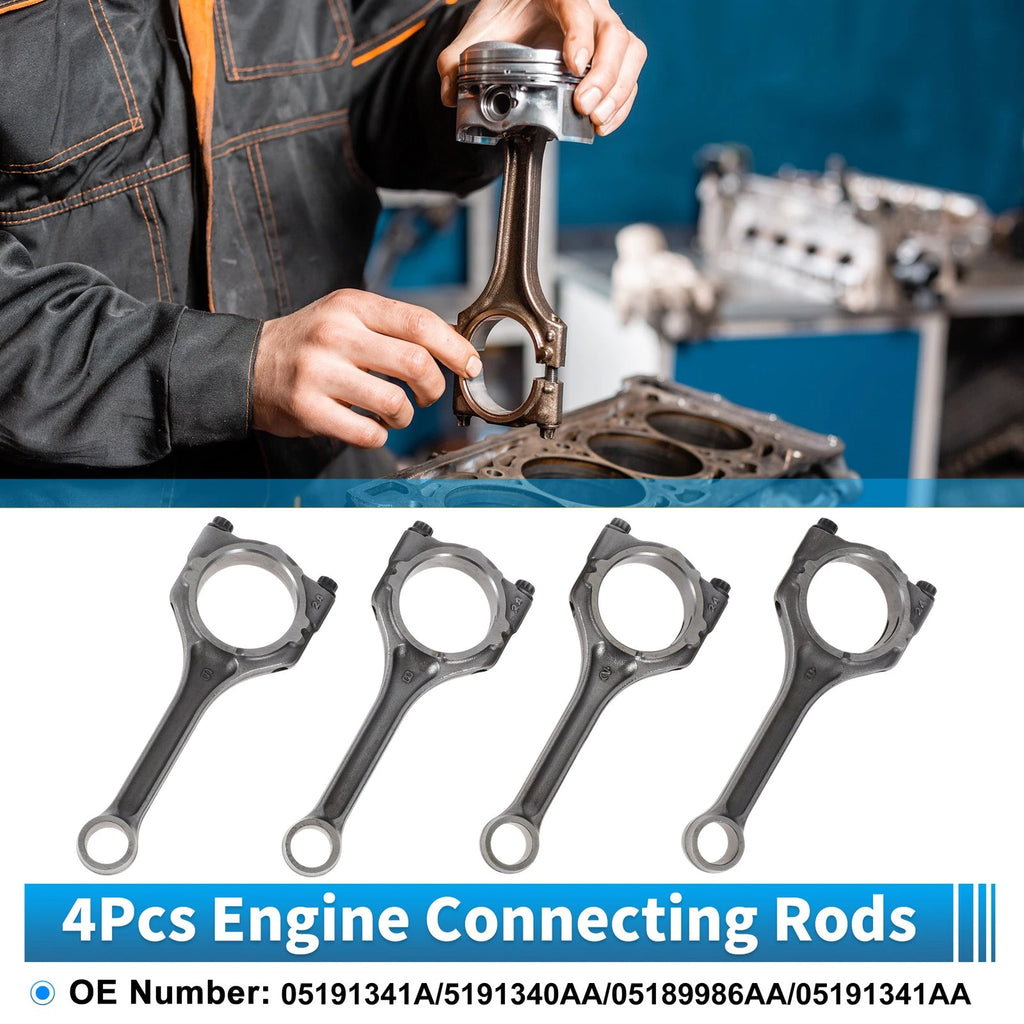 Engine Connecting Rod Set of 4 for Dodge Journey (2007–2012) Replacement