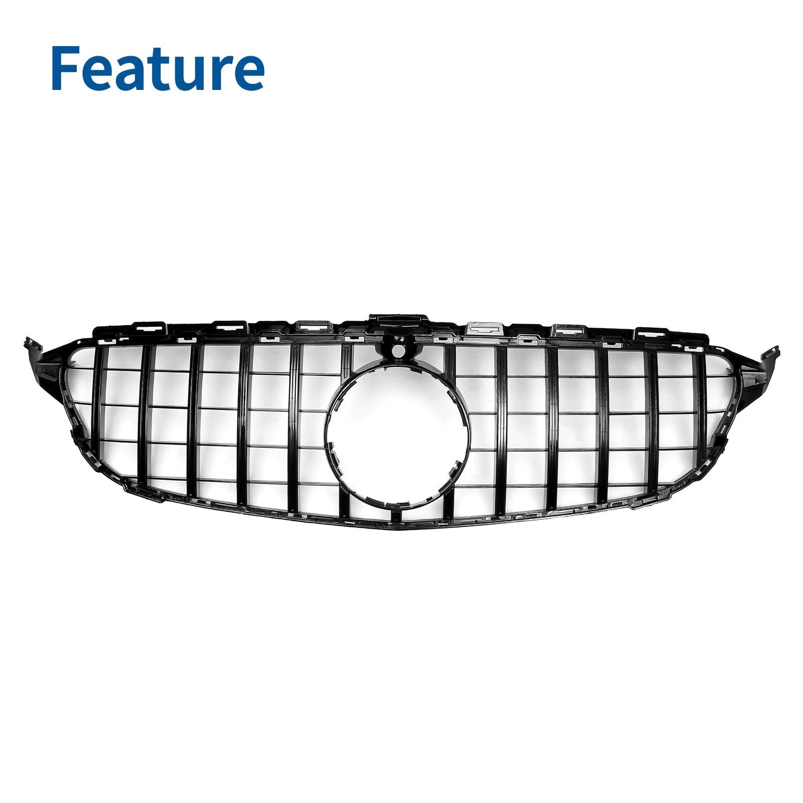 Front Upper Bumper Grille Grill Replacement for Mercedes-Benz C250 (2015–2018)