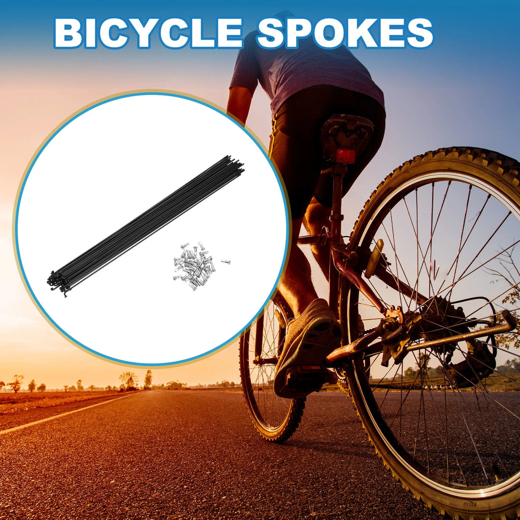 Bicycle Spokes Steel 14G 300mm Replacement for Mountain Bike (36 Pack)