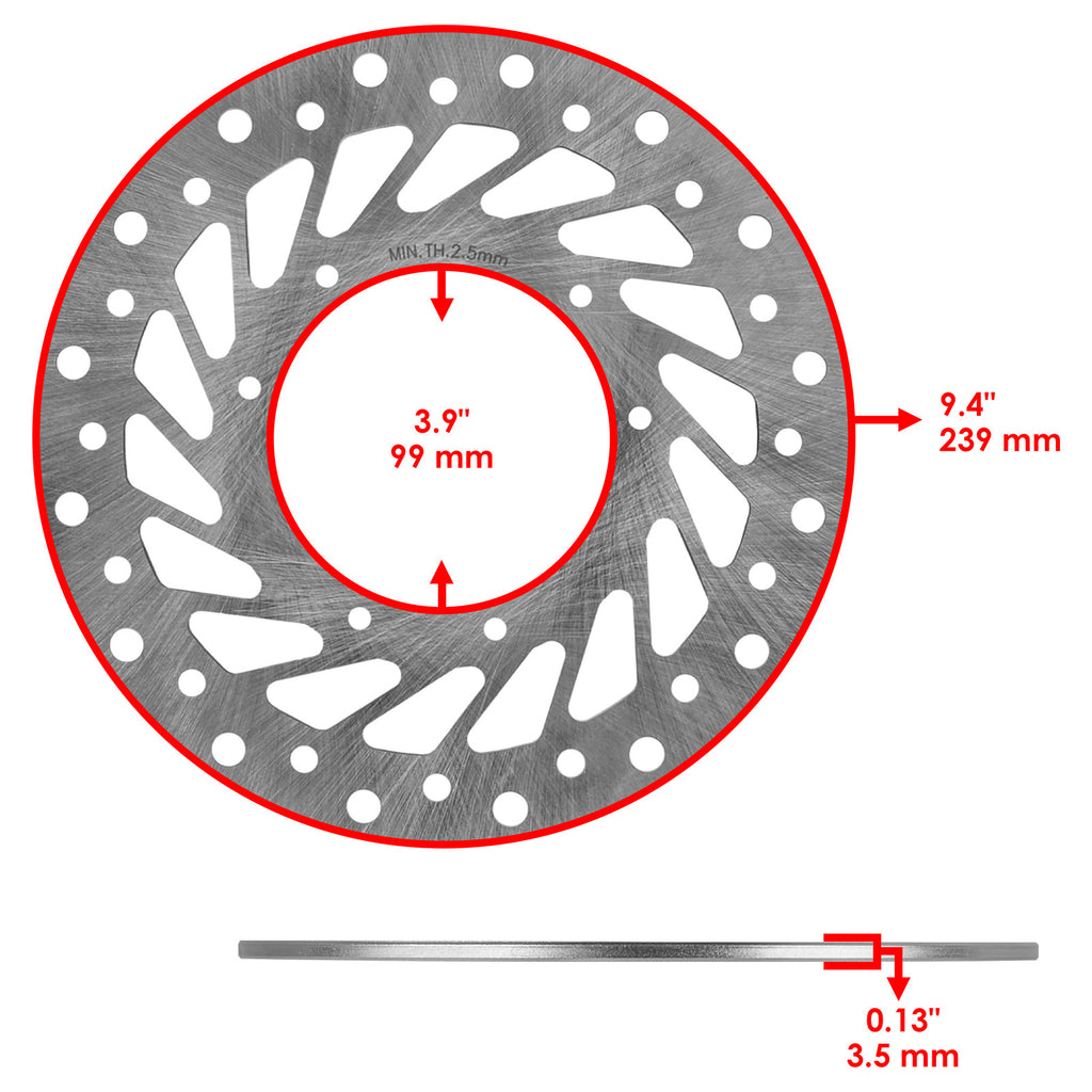 Front Brake Disc Rotor Replacement for Honda 45351-KZ4-J30 45351-MAC-680 (—–—)