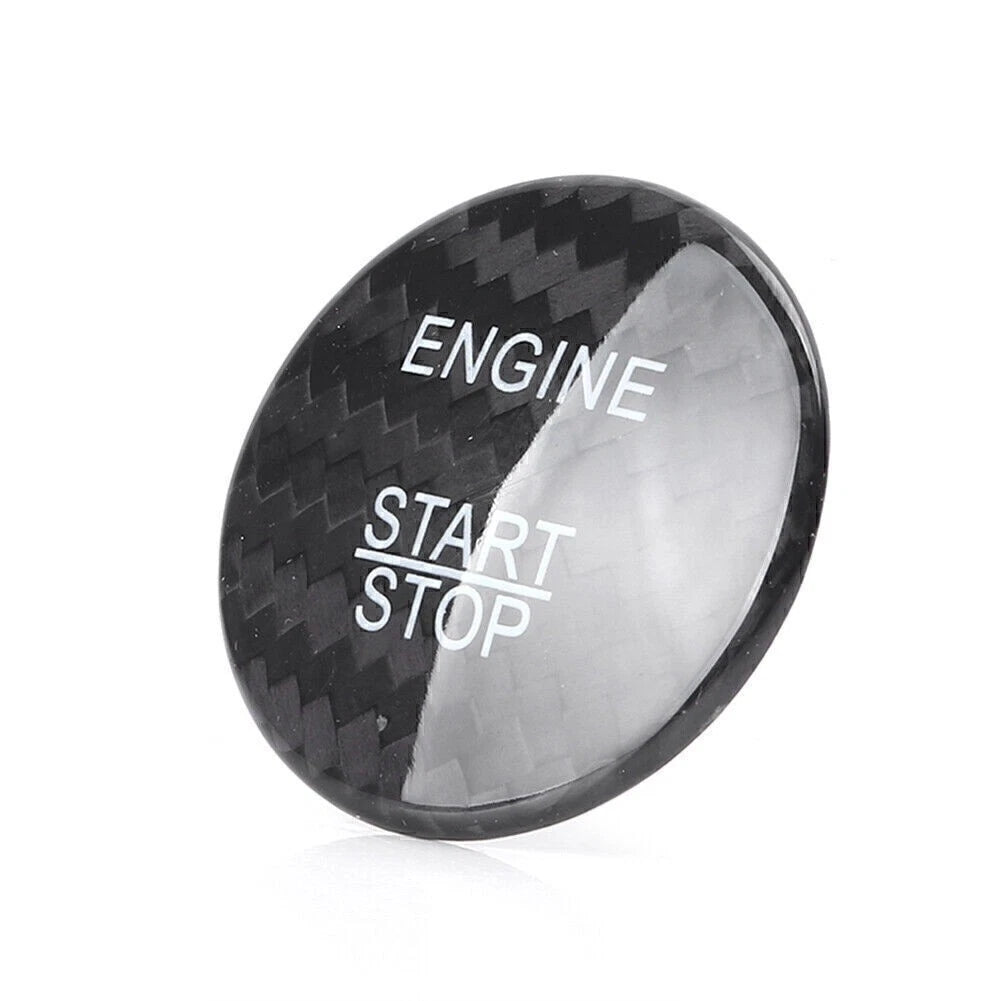 Carbon Fiber Engine Start Stop Button Sticker Cover for Mercedes Benz E Class