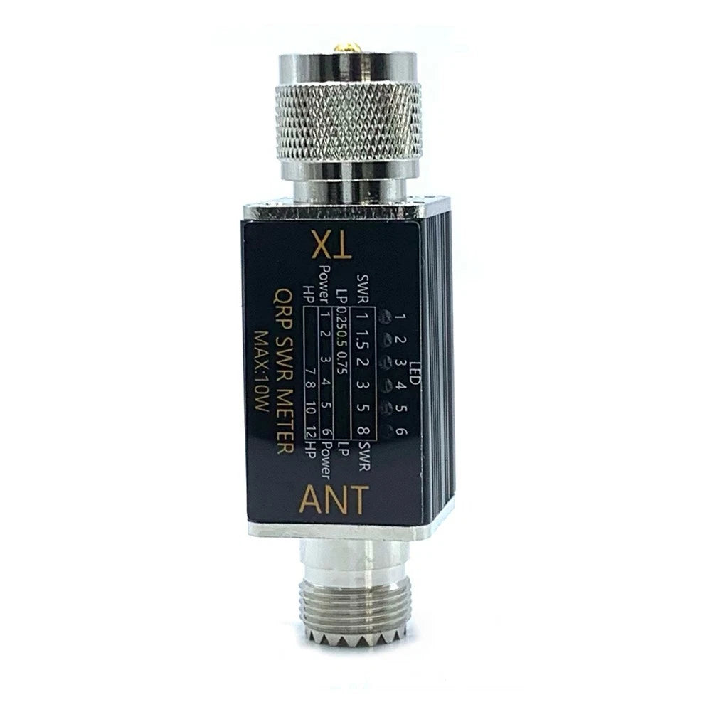 Portable SWR Power Meter with LED Lights for Signal Quality Assessment