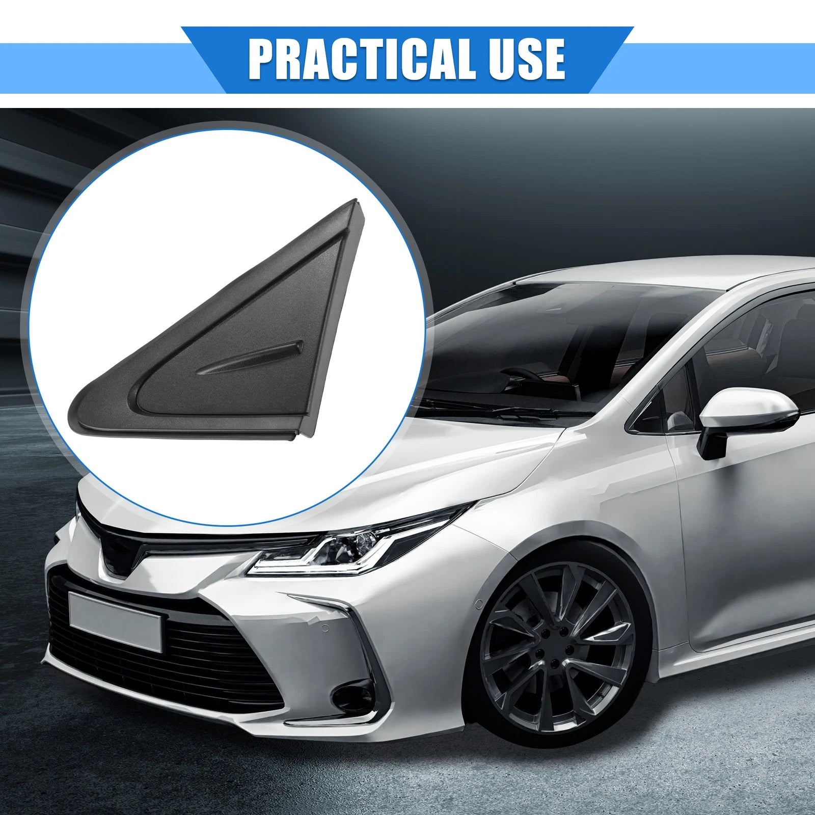 Left Side Rear View Mirror Corner Triangle Trim for Toyota Corolla (2020–2021)