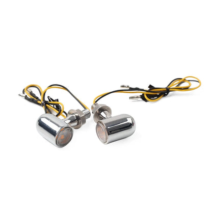 8mm Motorcycle Mini Turn Signal Lights Blinker Indicator For Bobber Cafe Racer