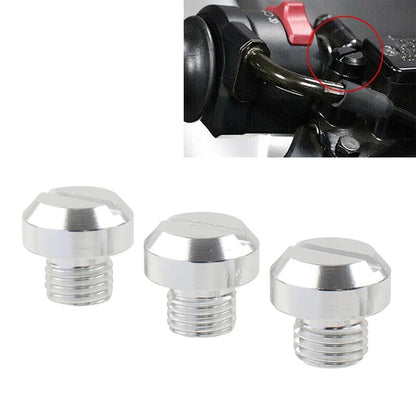 3Pcs M10x1.25 Motorcycle Mirror Hole Blanking Plugs Silver