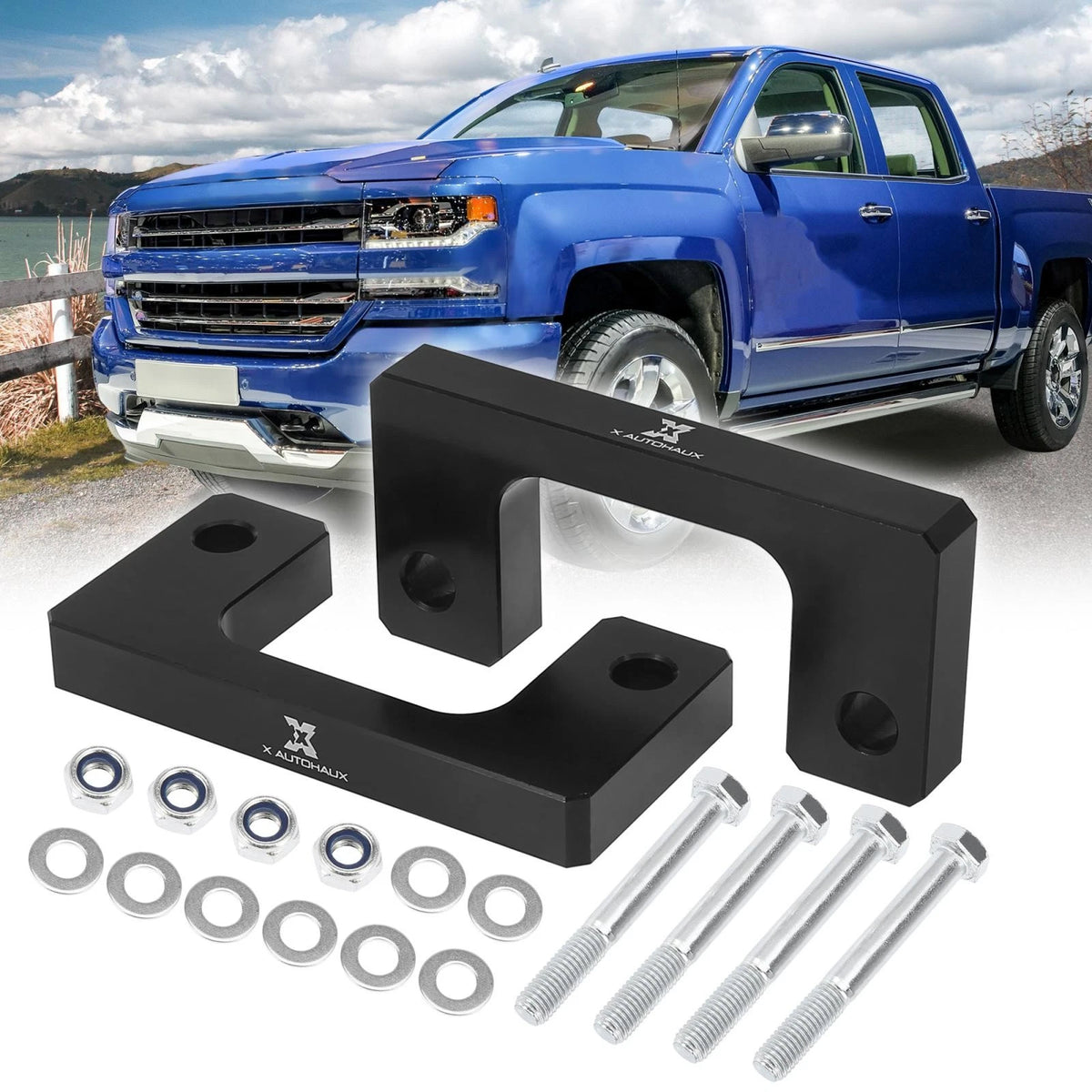 1 Inch Front Leveling Lift Spacer Kit for Chevrolet Silverado 1500 (2007–2019)