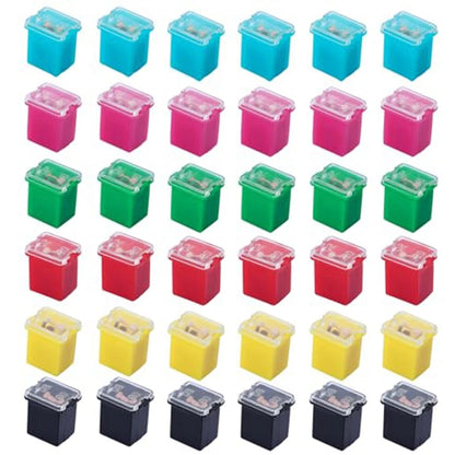 36-Piece Low Profile Fuse Kit for Automotive (20A, 30A, 40A, 50A, 60A, 80A)
