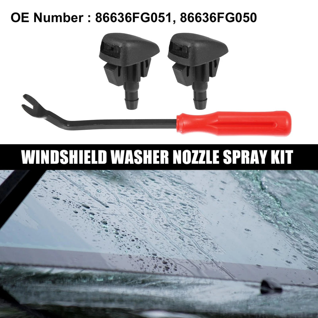 3pcs Front Windshield Washer Nozzle Kit KD45-67-510 for Mazda CX-9 (2016–2018)