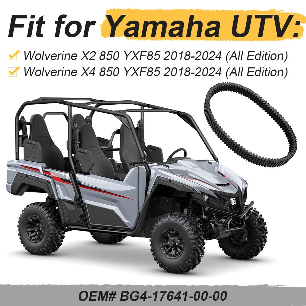 Clutch Drive V-Belt for Yamaha Wolverine X2 X4 850 (2018–2024) BG4-17641-00-00
