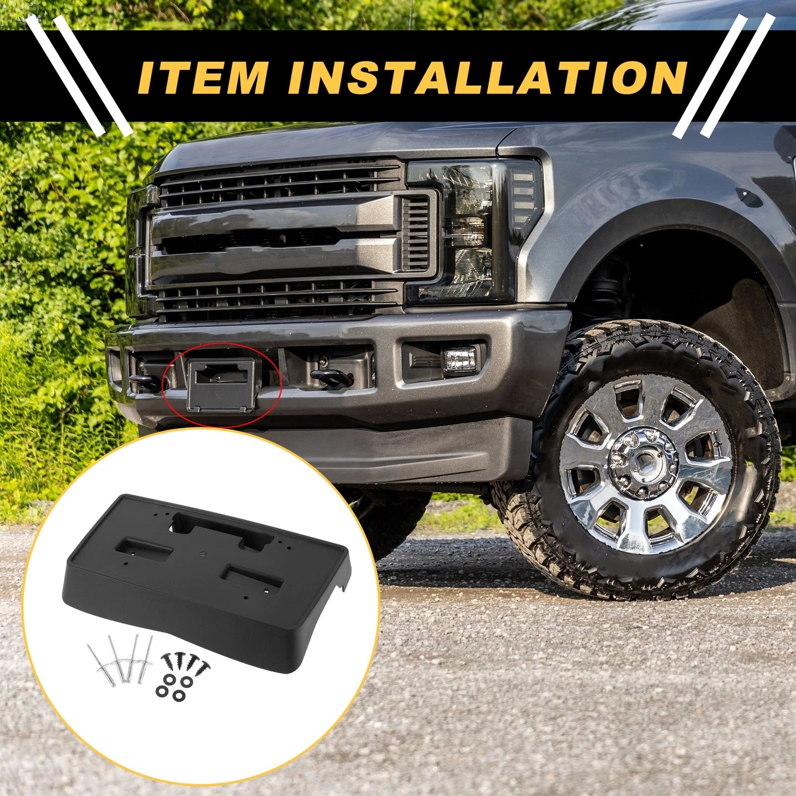 License Plate Bracket Holder for Chevrolet Silverado 1500 (2014–2016) Set