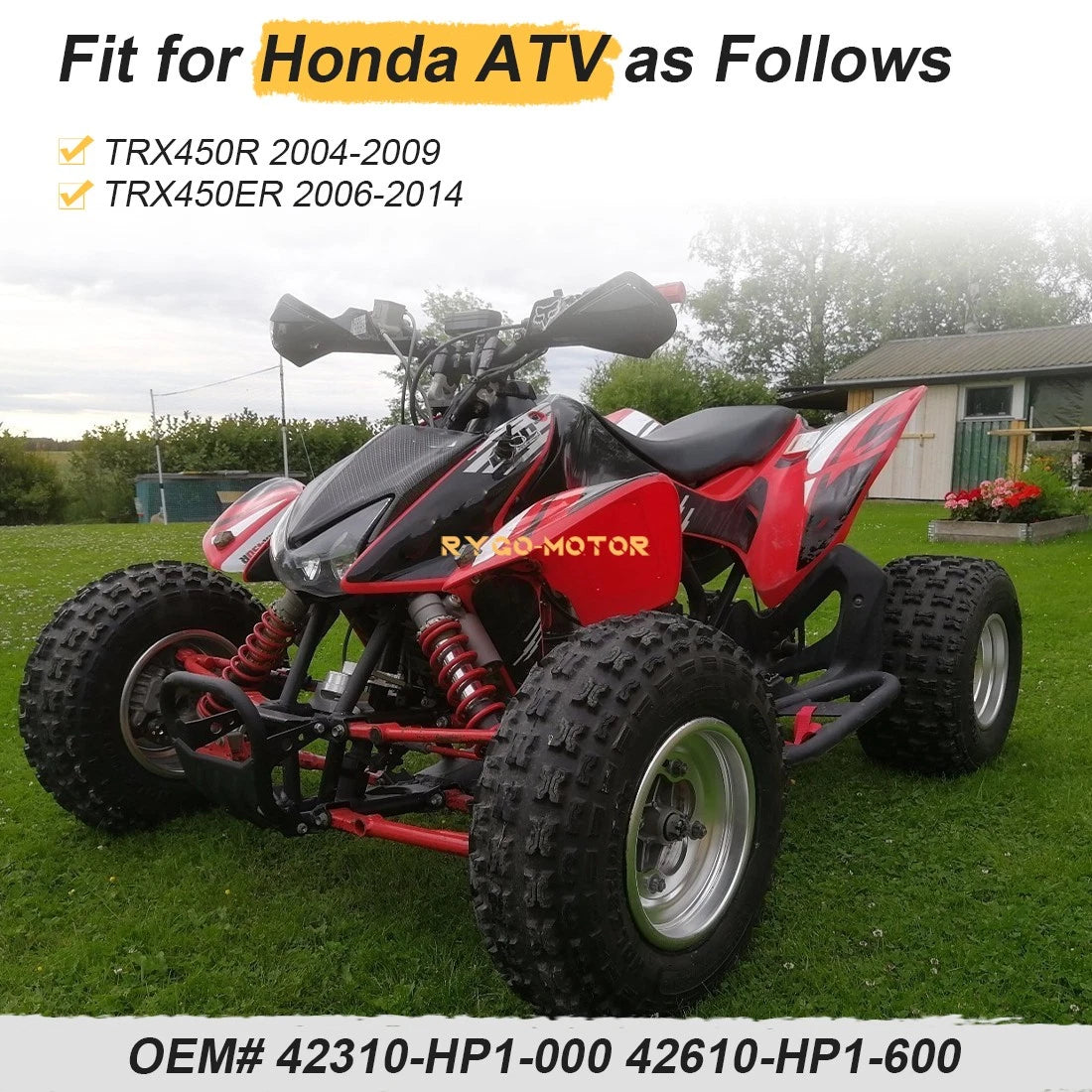 Rear Wheel Axle & Hubs for Honda TRX 450R / 450ER (2004–2014)
