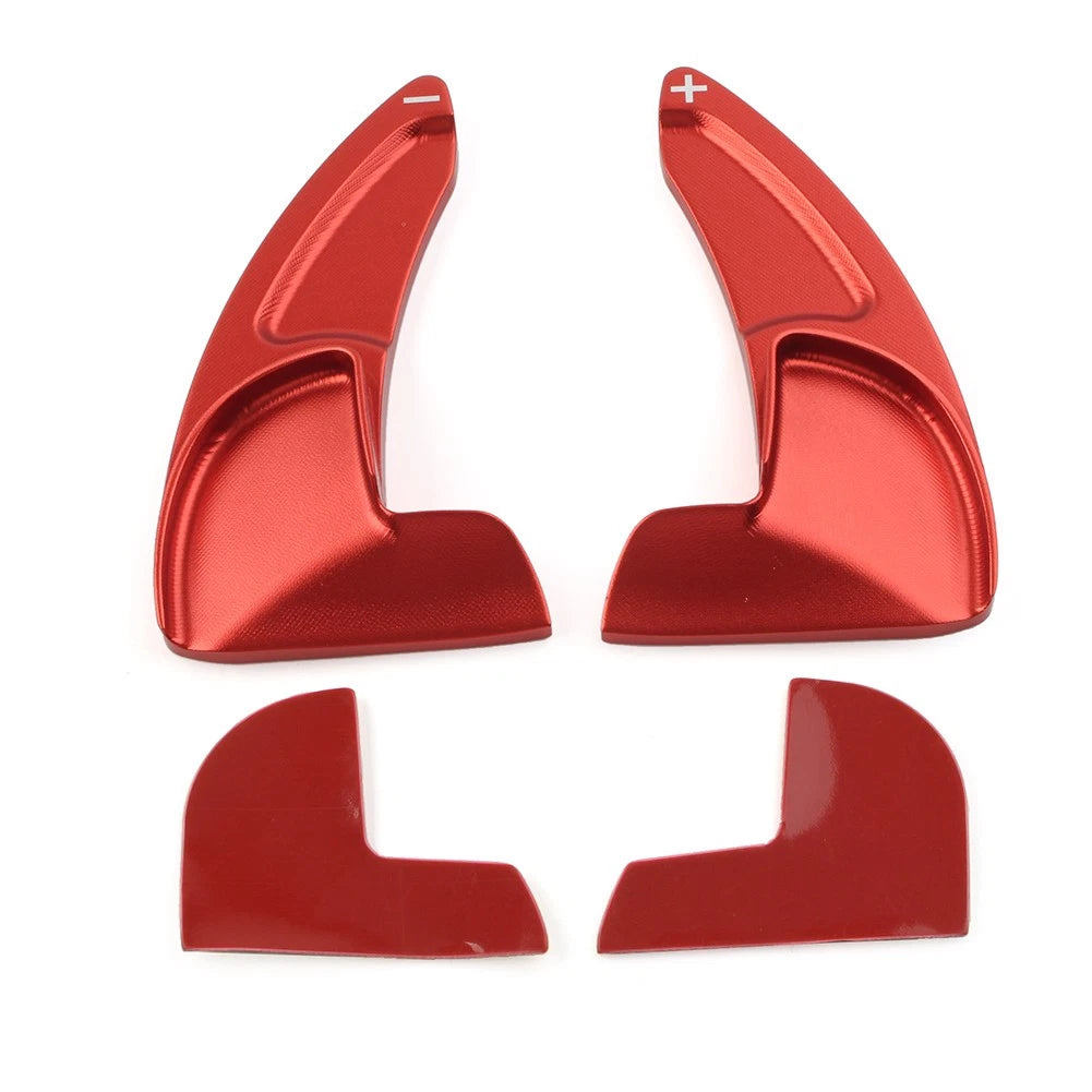 Red Steering Wheel Shift Paddle Shifter Extension for Dodge Challenger