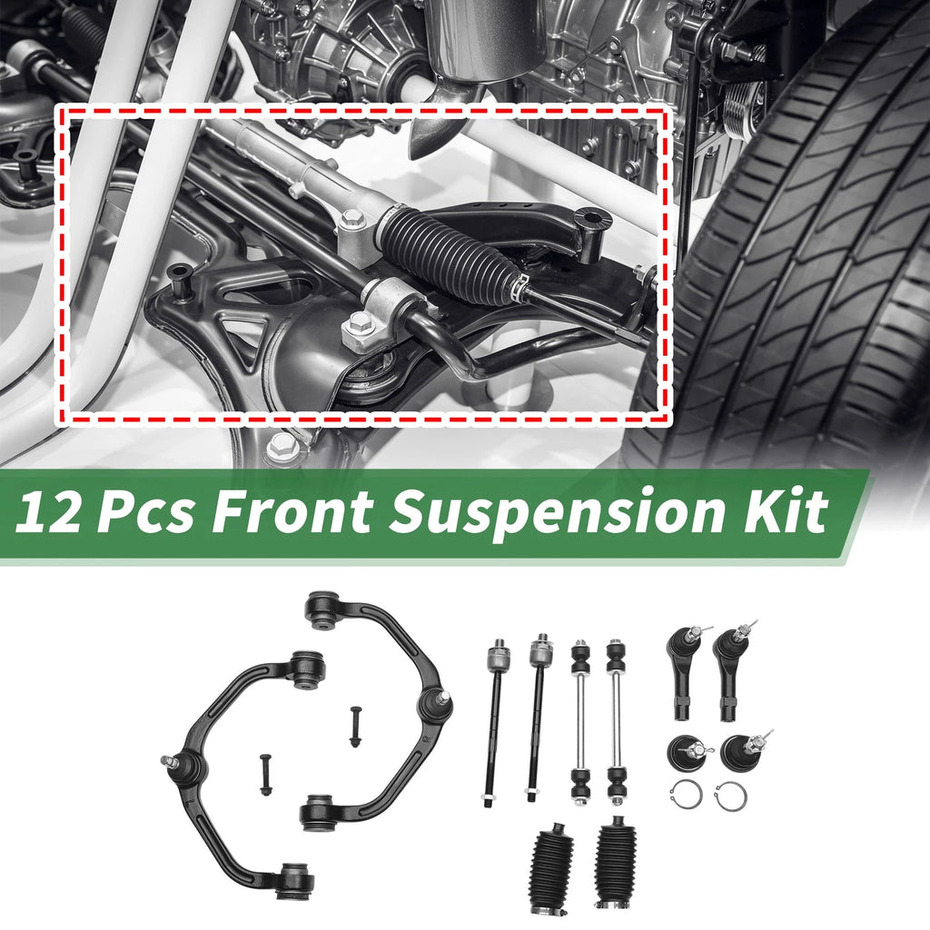 12 Pcs Front Upper Control Arms Replacement for Ford Ranger 2WD (1998–2011)