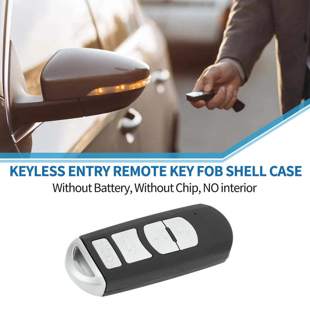 Keyless Entry Remote Fob Shell Case 4-Button for Mazda 3 (2009–2012)