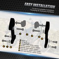 3.25" Adjustable Windshield Bracket Risers for Kawasaki KLR650 (2022–2025)