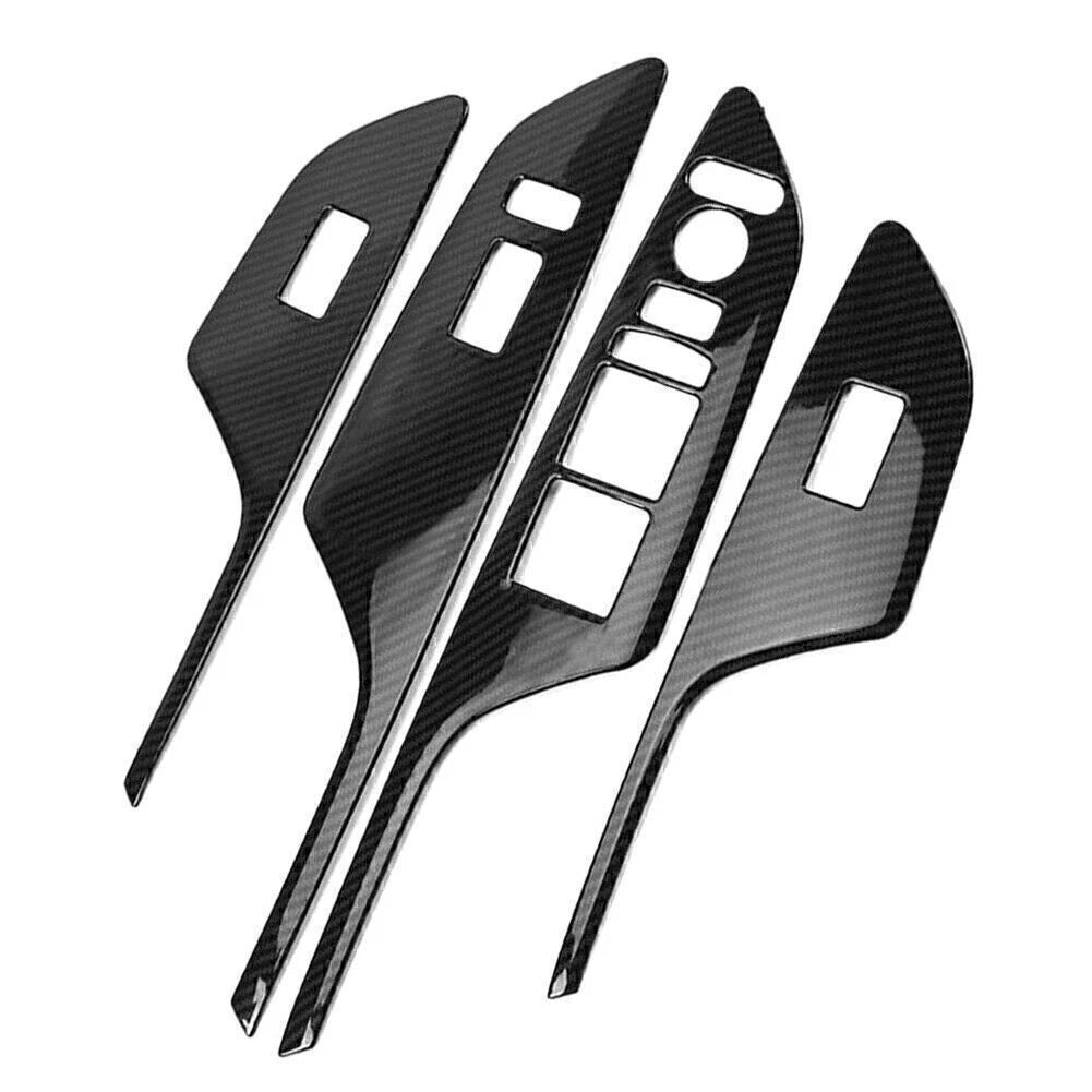 Steel Window Elevator Panel Switch Trim for Honda Civic (2016–2020) Carbon Fiber