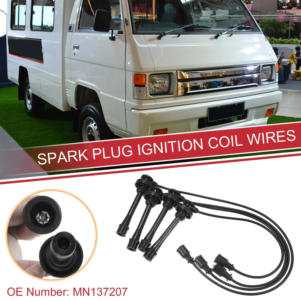 4PCS Spark Plug Wire Set Replacement for Mitsubishi L300 4G63 (1988–1999)