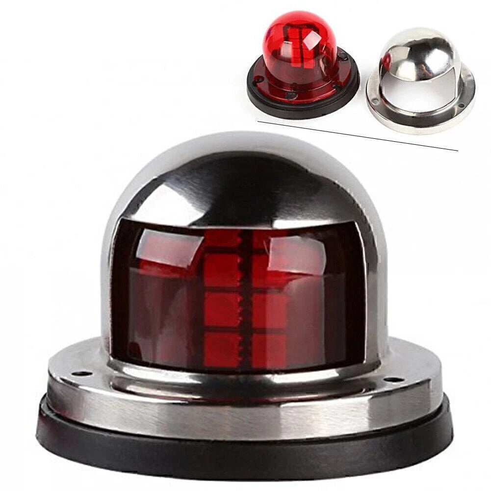 LED Yacht Light Bow Navigation Lamp Marine Boat Universal Red Stainless Steel