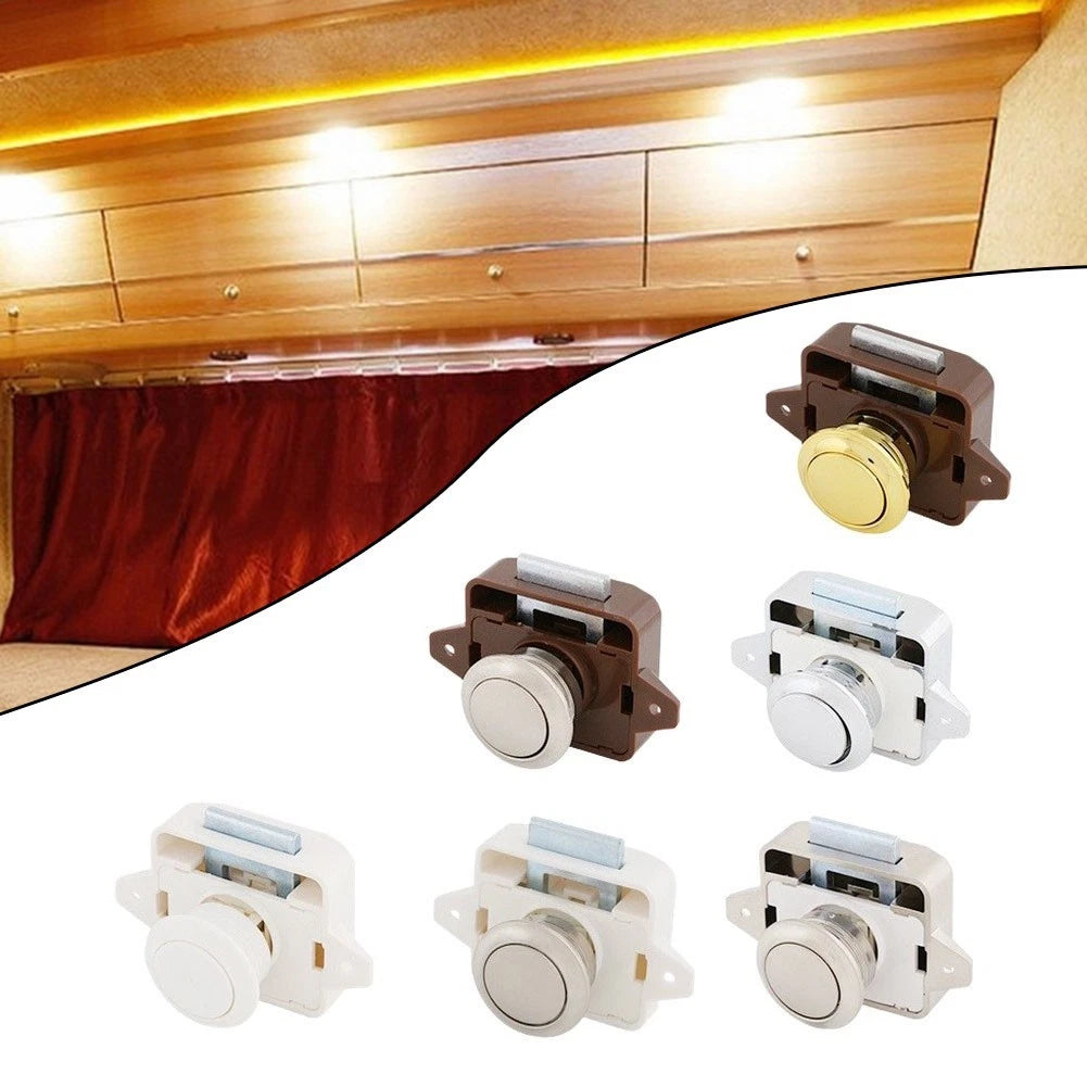 Push Button Cabinet Door Lock for RV Yacht Boat (Zinc Alloy)
