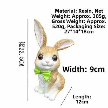 Garden Rabbit Ornament for Patio Lawn Yard Decor