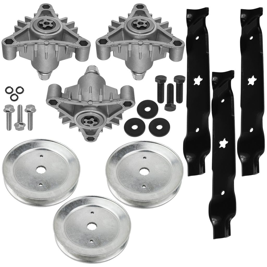 Deck Spindle Pulley and Blade Assembly for Husqvarna YTH180 (2004–2019)