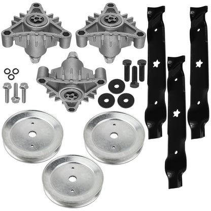 Deck Spindle Pulley and Blade Assembly for Husqvarna YTH180 (2004–2019)
