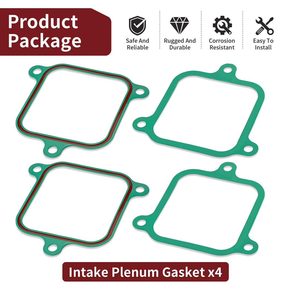 Set of 4 Intake Plenum Gaskets for Mercruiser 7.4L 454 & 8.2L 502 V8 (805522A1)