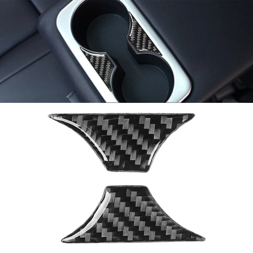 2X Rear Armrest Cup Holder Trim for Kia Stinger (2018–2023)