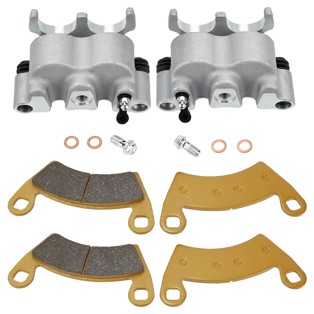 Front Brake Calipers & Pads for Polaris Ranger 500 700 570 (2005–2023)